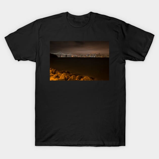 The Bay Bridge San Francisco CA T-Shirt by WayneOxfordPh